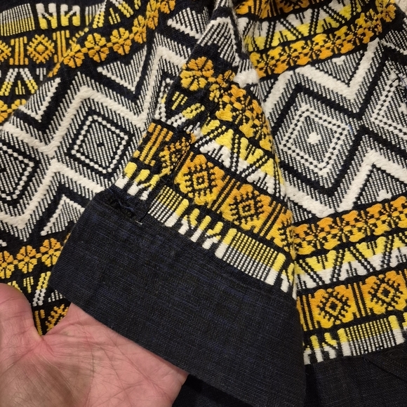 Vintage Guatemalan Maxi Dress  Embroidered Column Kaftan Sz Medium - Picture 7 of 7